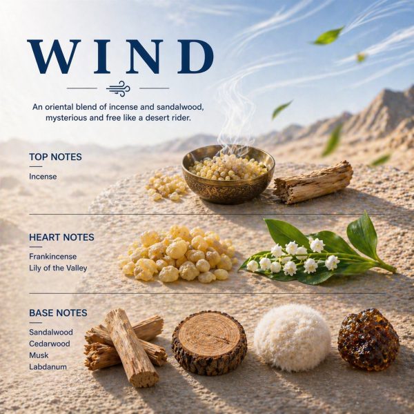 Wind Car Fragrance — ingredient breakdown: incense, frankincense, lily of the valley, sandalwood