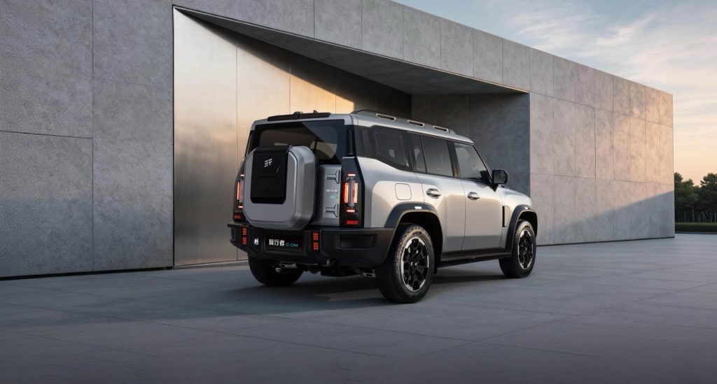 Jetour T2 off-road SUV in the UAE — tall upright windscreen needs a reflective sun shade