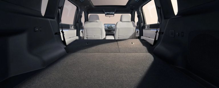 Leopard 7 spacious cargo area with rear seats folded flat