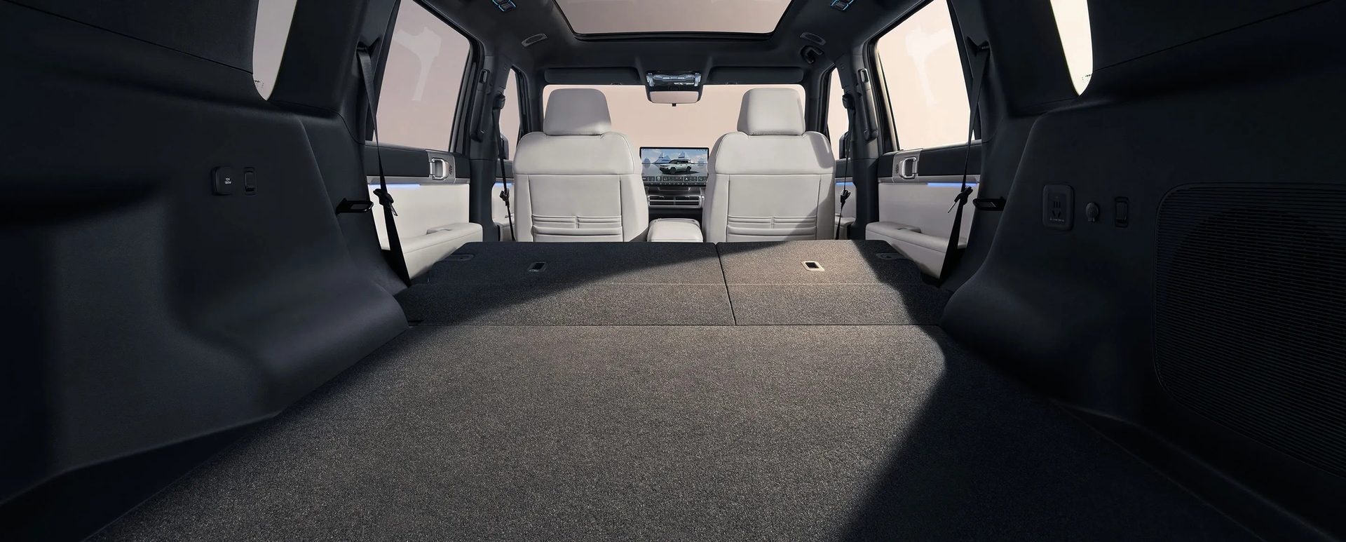 Leopard 7 spacious cargo area with rear seats folded flat