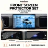 Three front tempered-glass protectors for specified 2025–2026 Leopard 8 navigation, instrument and passenger displays; navigation screen height 229 mm