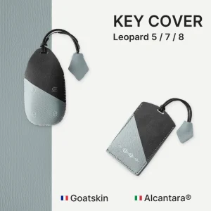 Leopard 5/7/8 Key Fob Cover & Card Key Case Set; complete key cover and matching card key case.