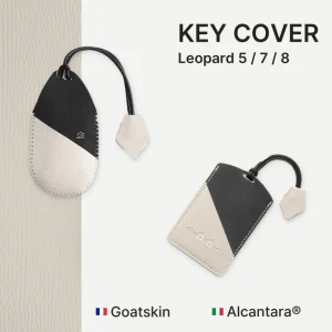 Leopard 5/7/8 Key Fob Cover & Card Key Case Set; complete key cover and matching card key case.